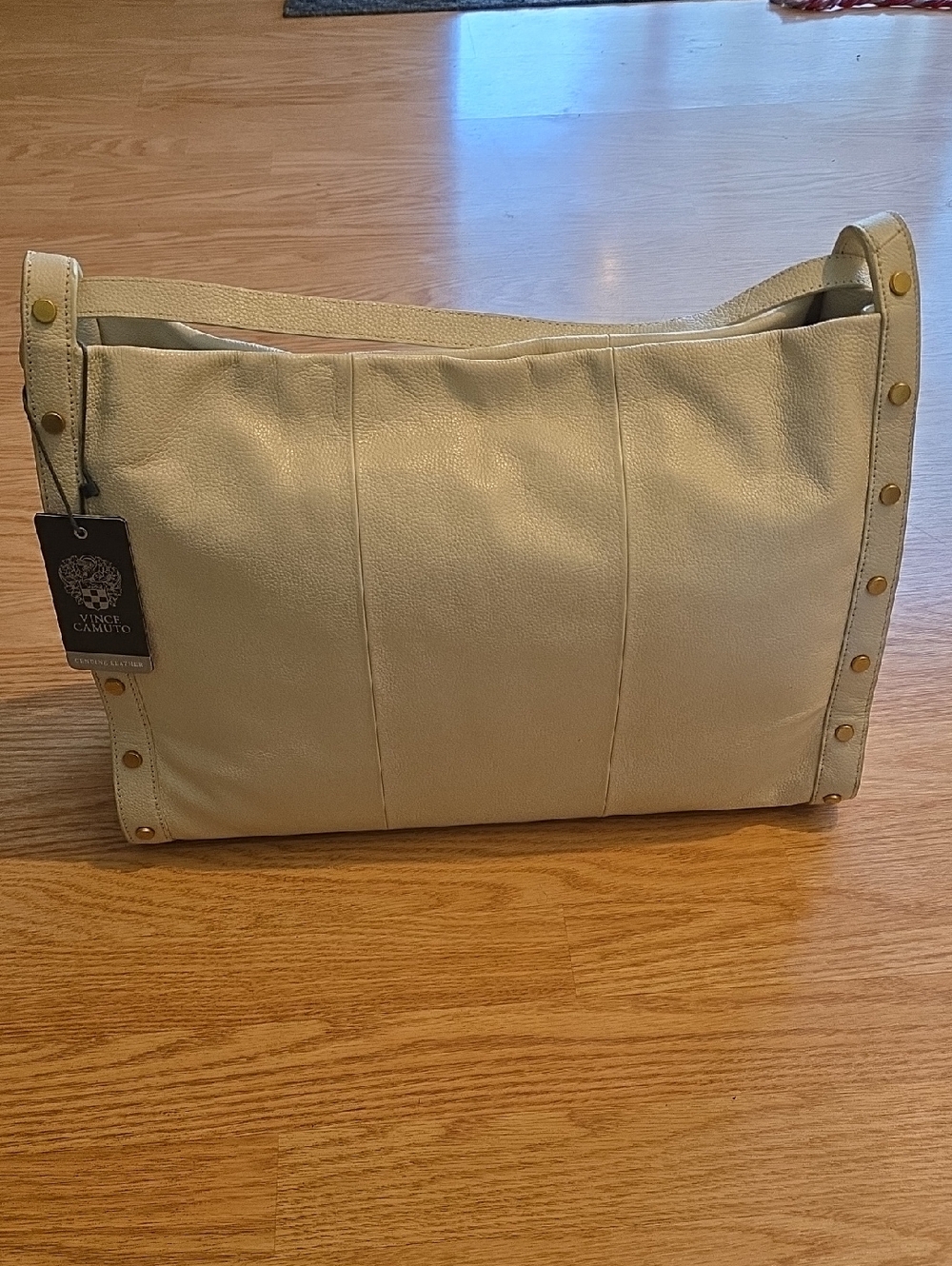 Vince Camuto Tan Studded Shoulder Bag
